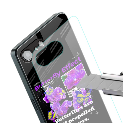 butterfly effect back phone cover | glass case for iphone 16e