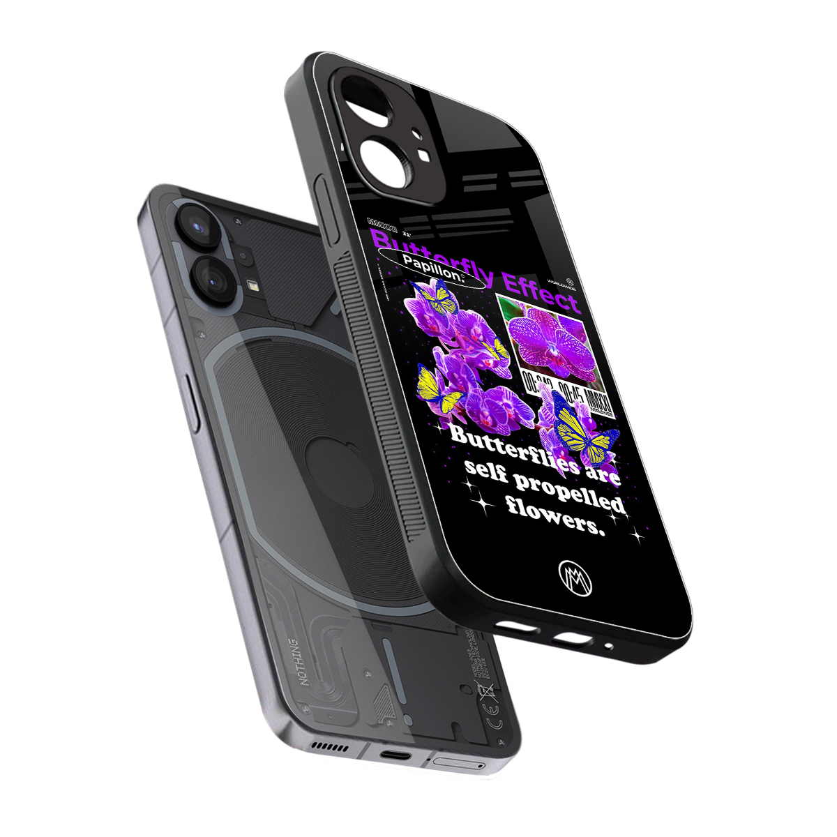 butterfly effect back phone cover | glass case for nothing phone 1
