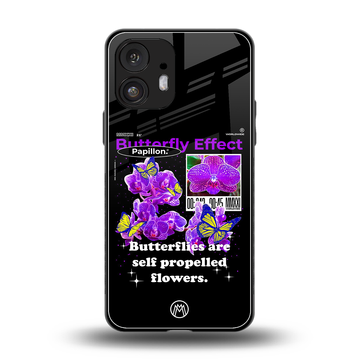 butterfly effect back phone cover | glass case for nothing phone 2