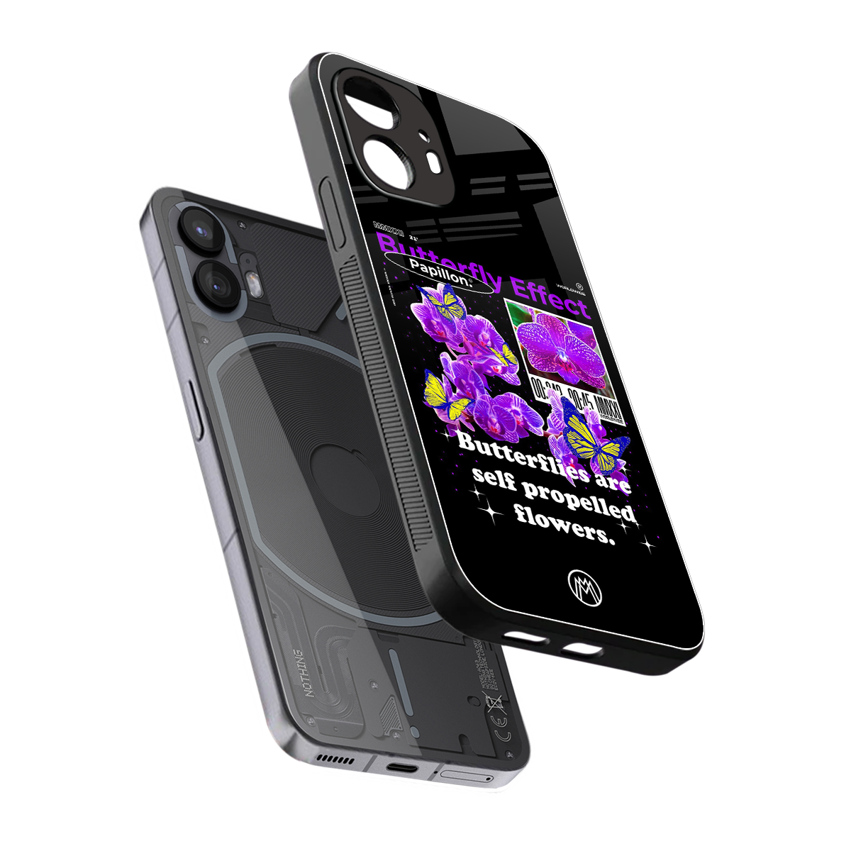 butterfly effect back phone cover | glass case for nothing phone 2