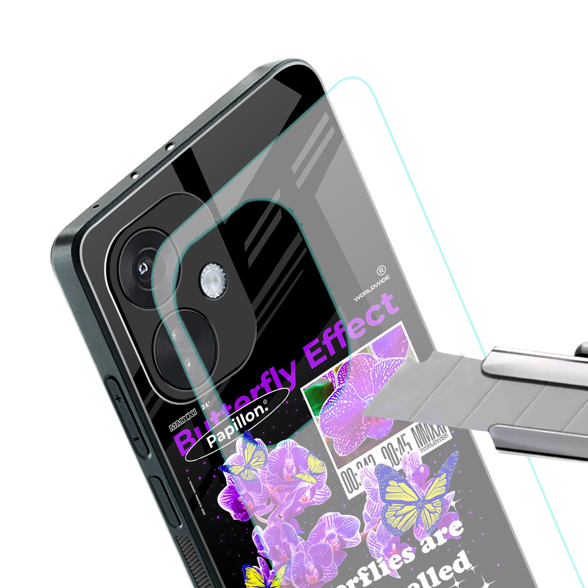 butterfly effect back phone cover | glass case for oneplus nord ce 3