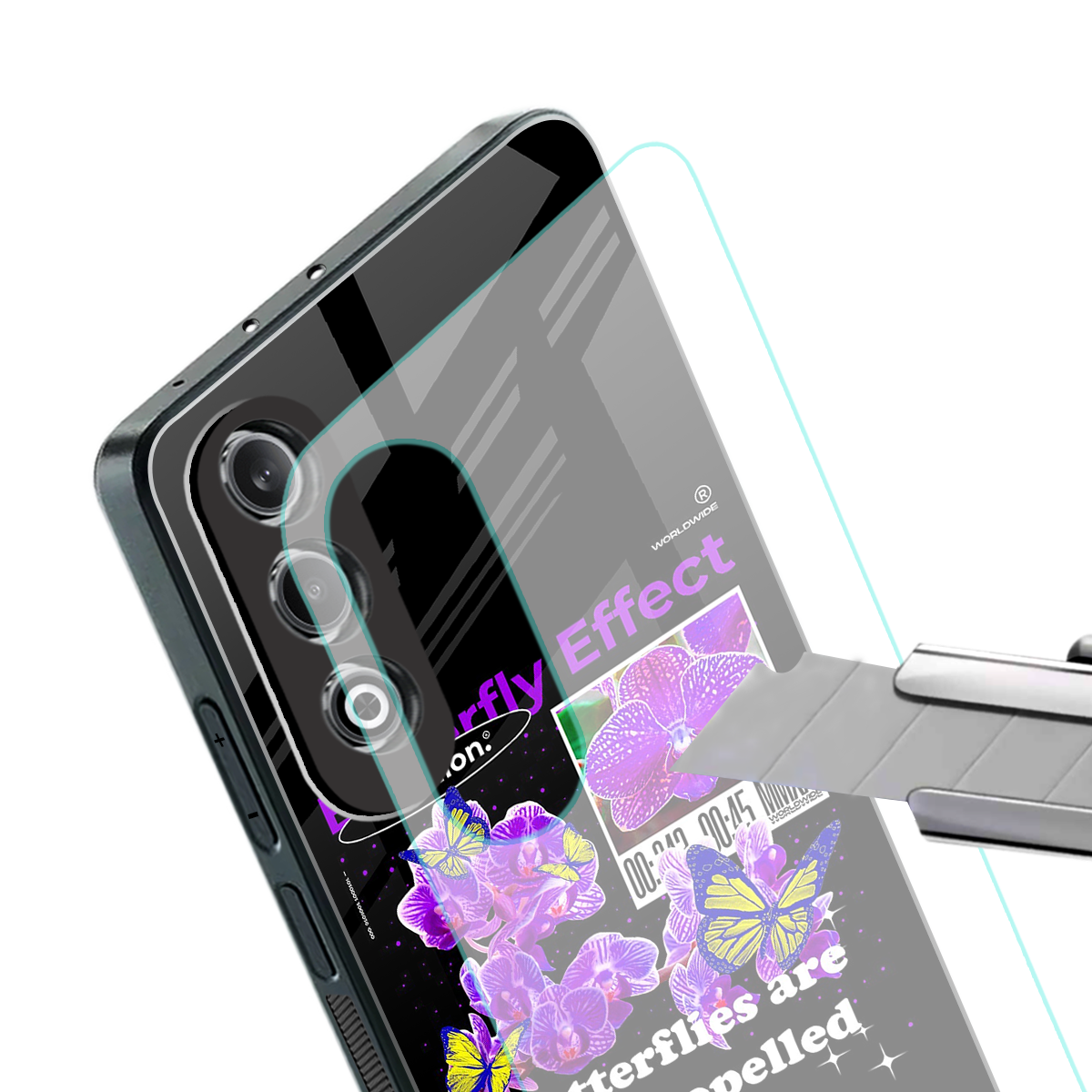 butterfly effect back phone cover | glass case for oneplus nord ce 4