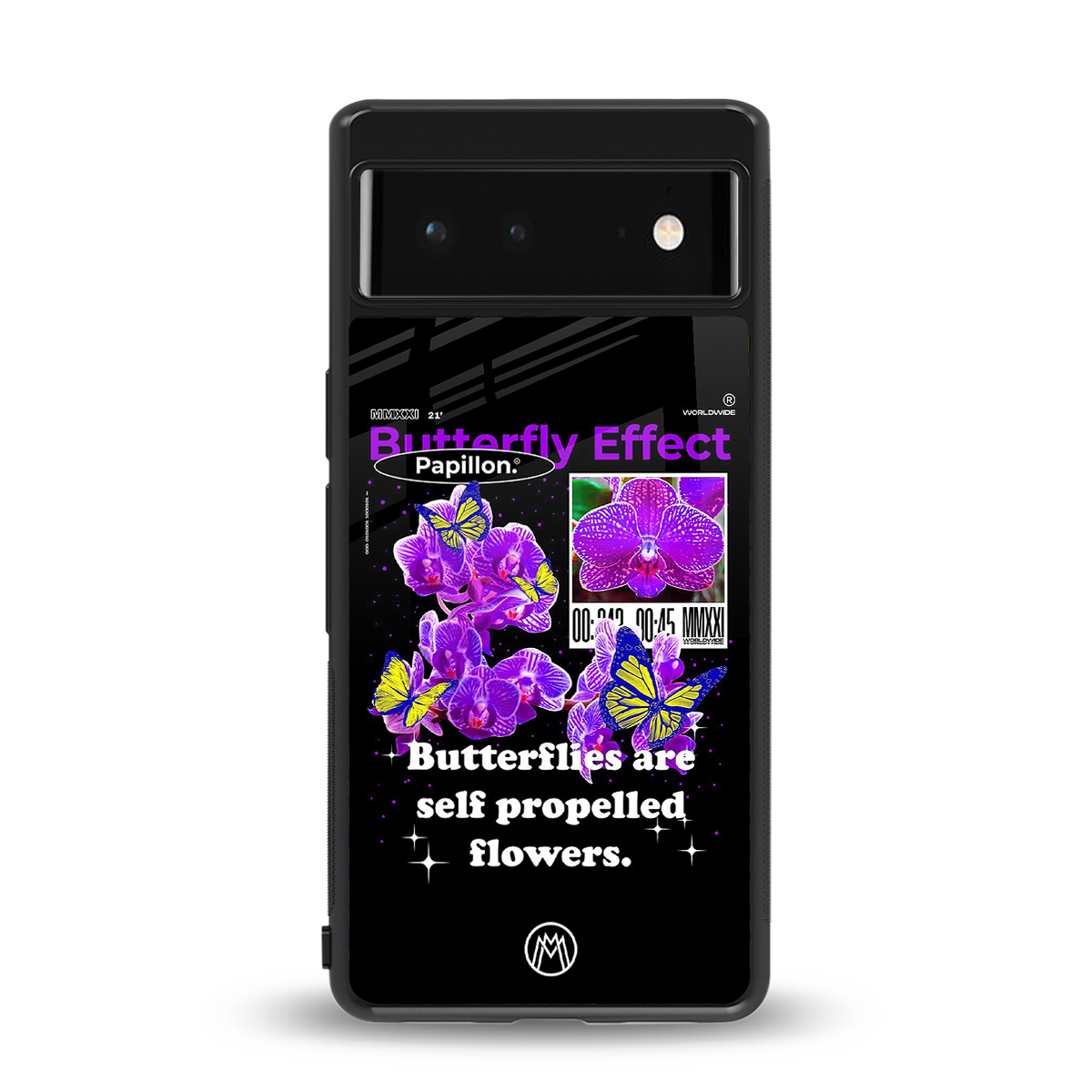 butterfly effect back phone cover | glass case for google pixel 6