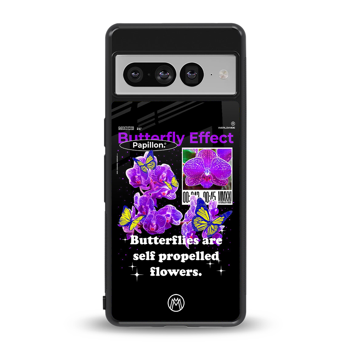 butterfly effect back phone cover | glass case for google pixel 7 pro