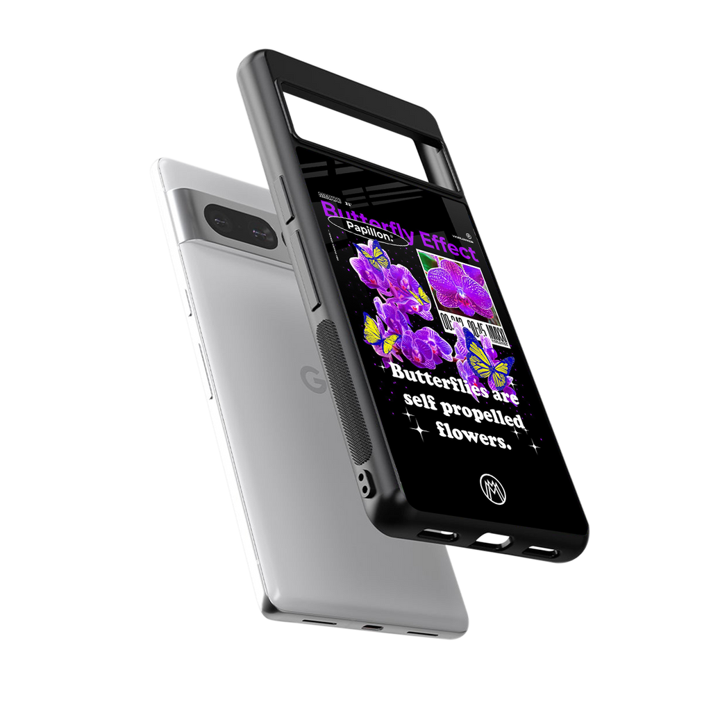 butterfly effect back phone cover | glass case for google pixel 7 pro