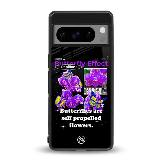 butterfly effect back phone cover | glass case for google pixel 8 pro