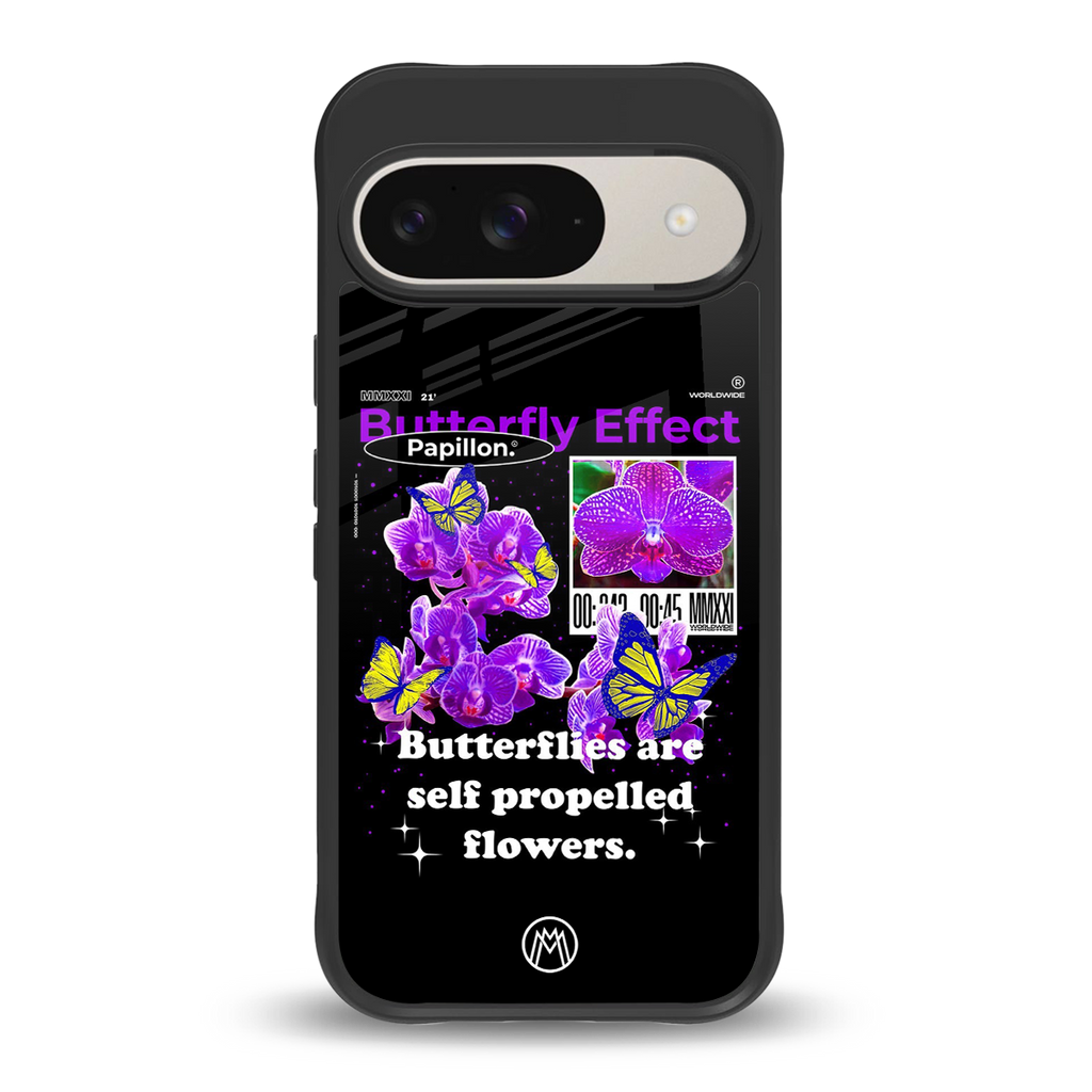 butterfly effect back phone cover | glass case for google pixel 9
