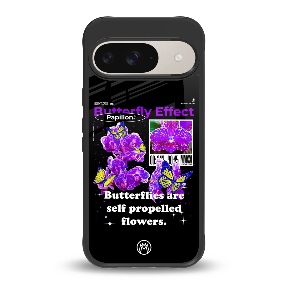 butterfly effect back phone cover | glass case for google pixel 9