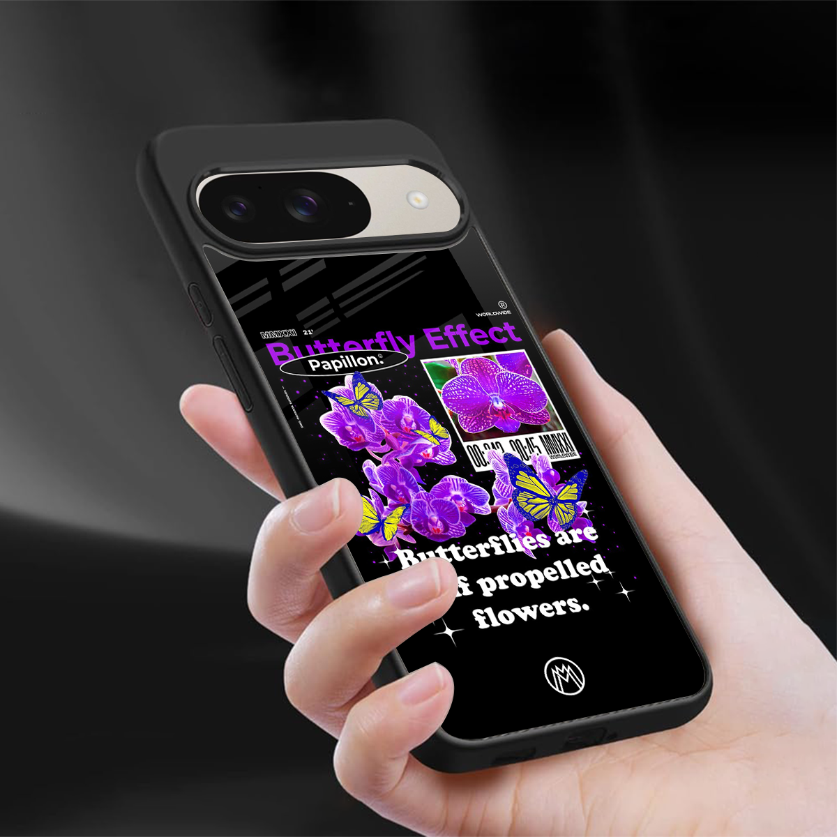 butterfly effect back phone cover | glass case for google pixel 9