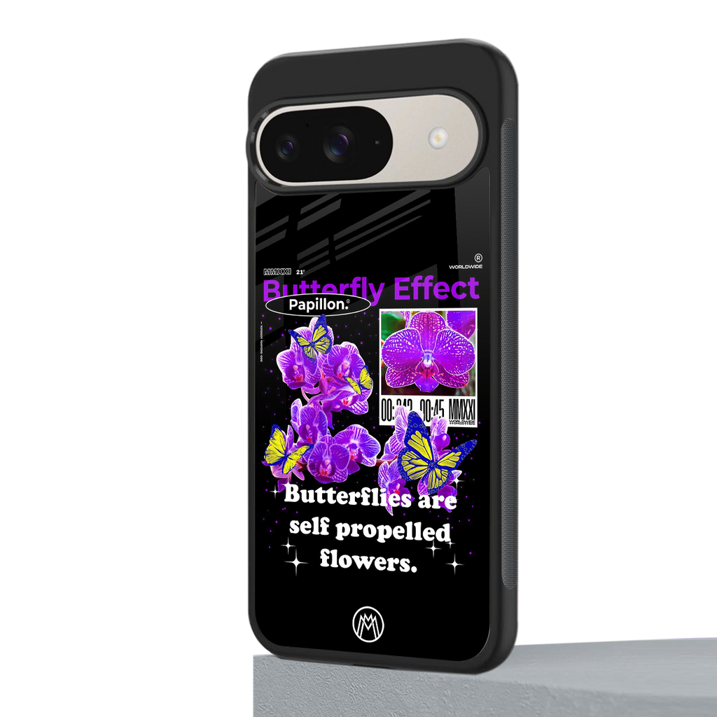 butterfly effect back phone cover | glass case for google pixel 9