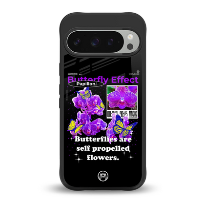 butterfly effect back phone cover | glass case for google pixel 9 pro xl