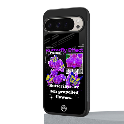 butterfly effect back phone cover | glass case for google pixel 9 pro xl