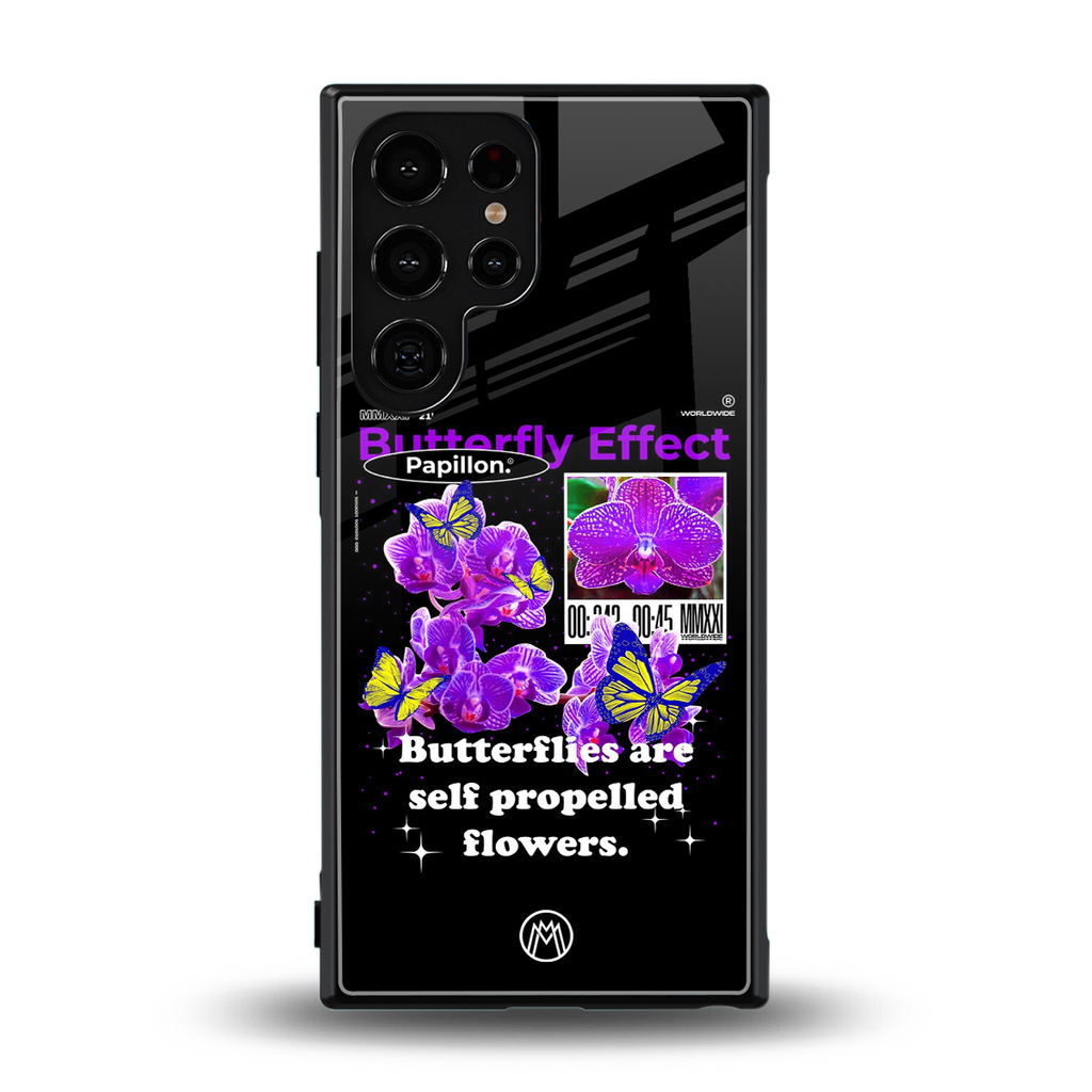 butterfly effect back phone cover | glass case for samsung galaxy s23 ultra