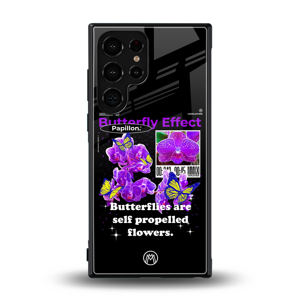 butterfly effect back phone cover | glass case for samsung galaxy s23 ultra