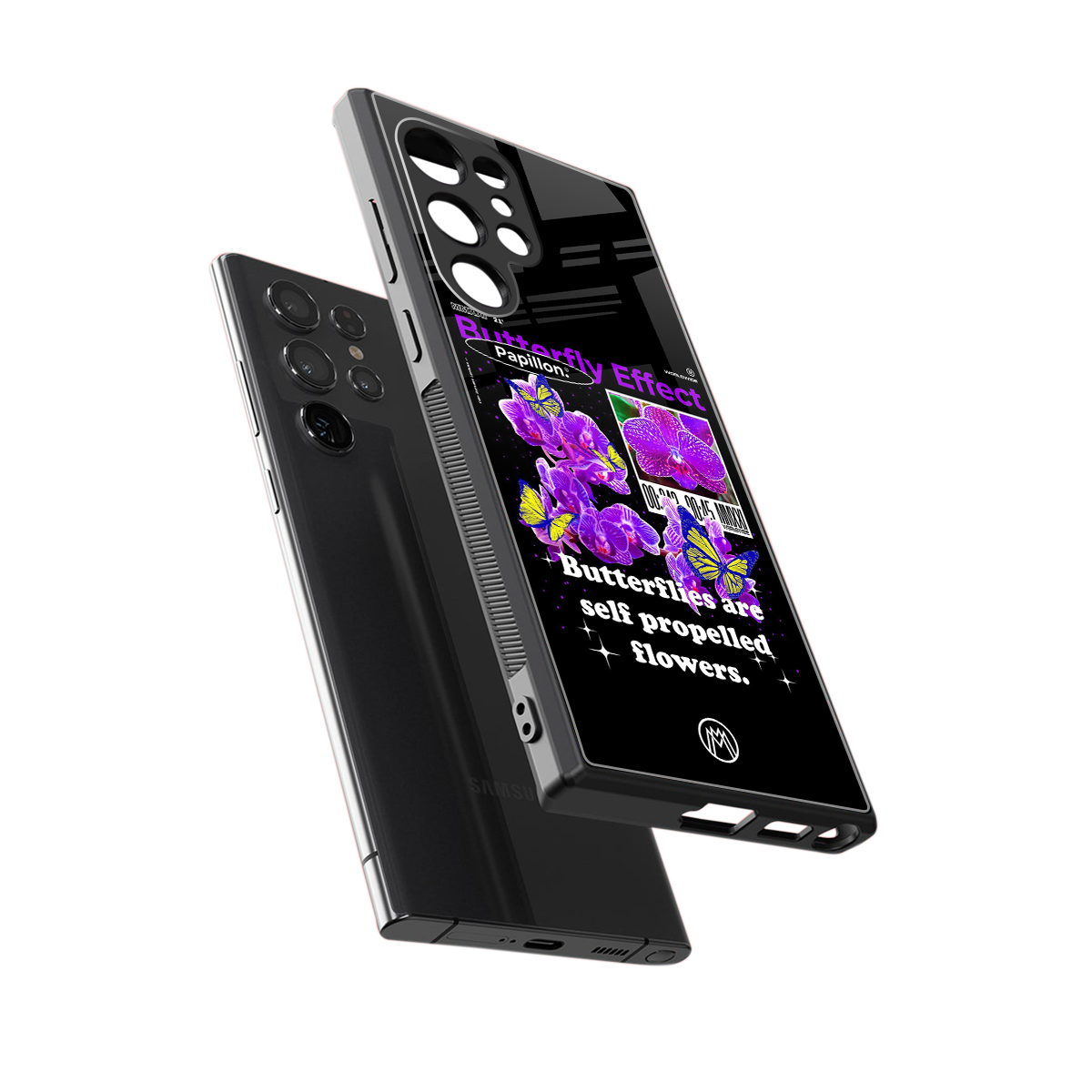 butterfly effect back phone cover | glass case for samsung galaxy s23 ultra