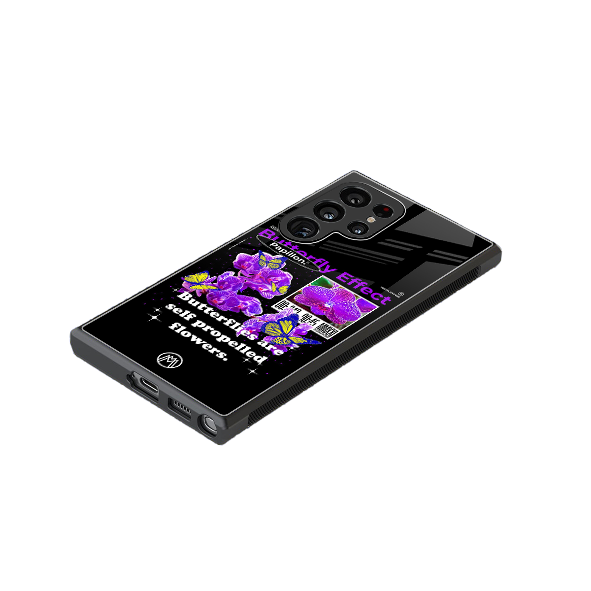 butterfly effect back phone cover | glass case for samsung galaxy s24 ultra