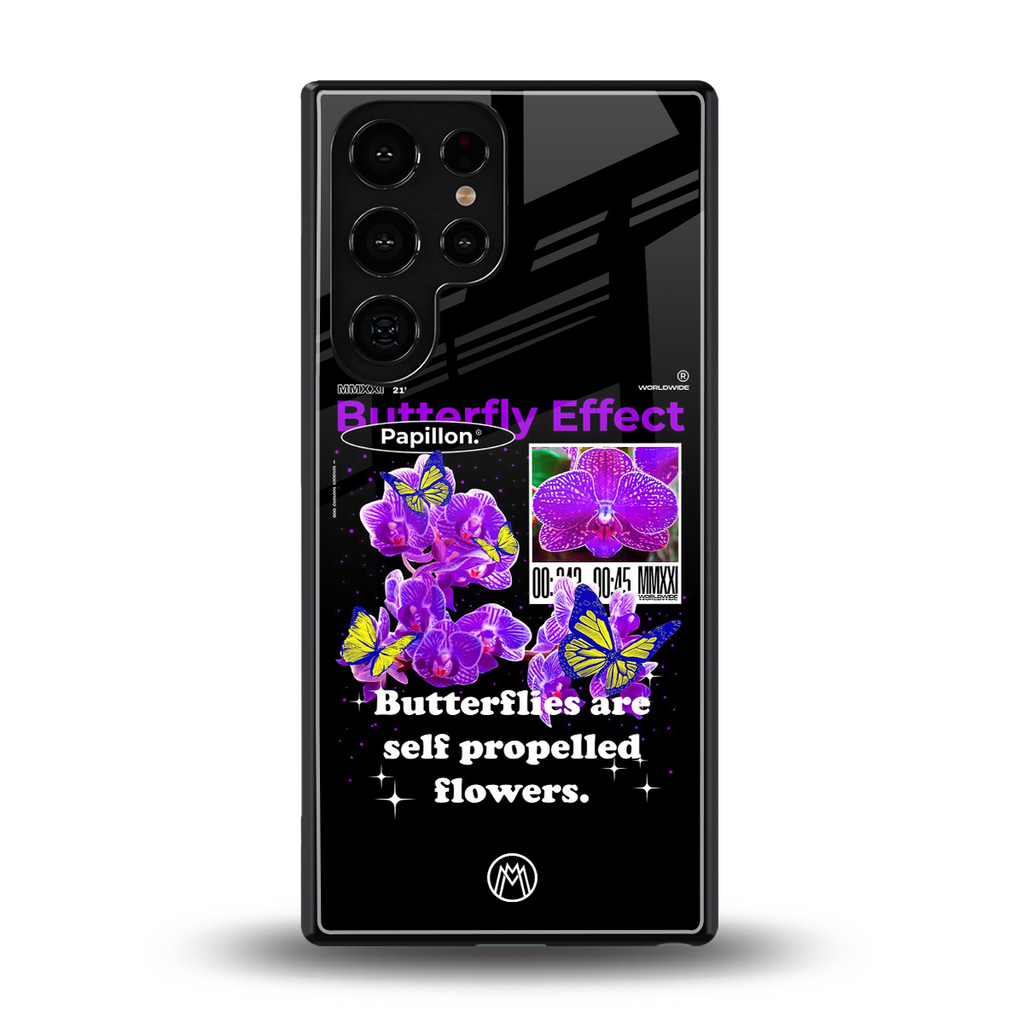 butterfly effect back phone cover | glass case for samsung galaxy s25 ultra