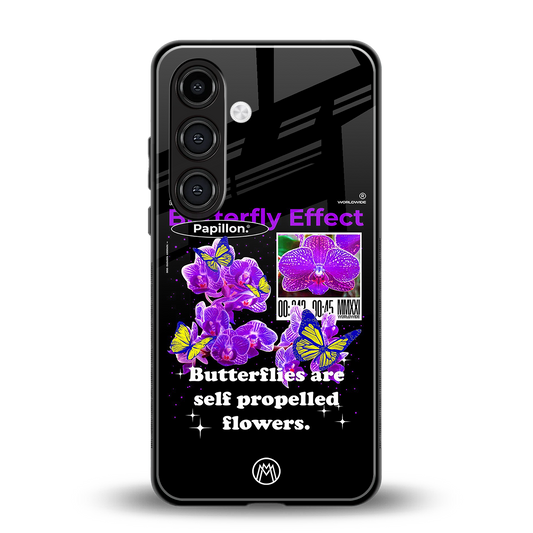 butterfly effect back phone cover | glass case for samsung galaxy s24 fe