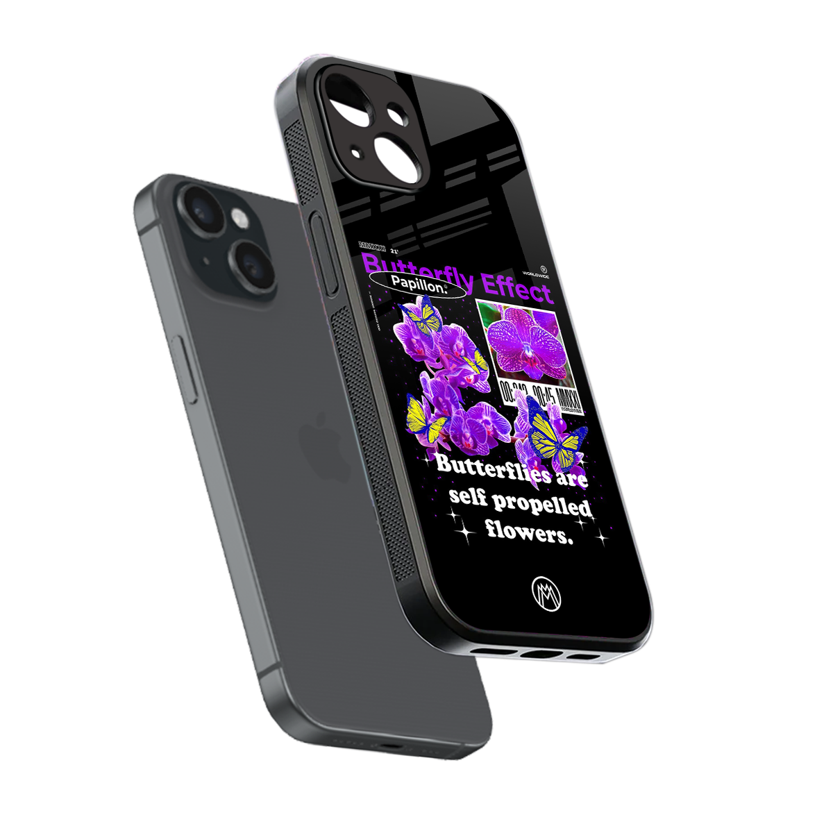 butterfly effect back phone cover | glass case for iphone 15