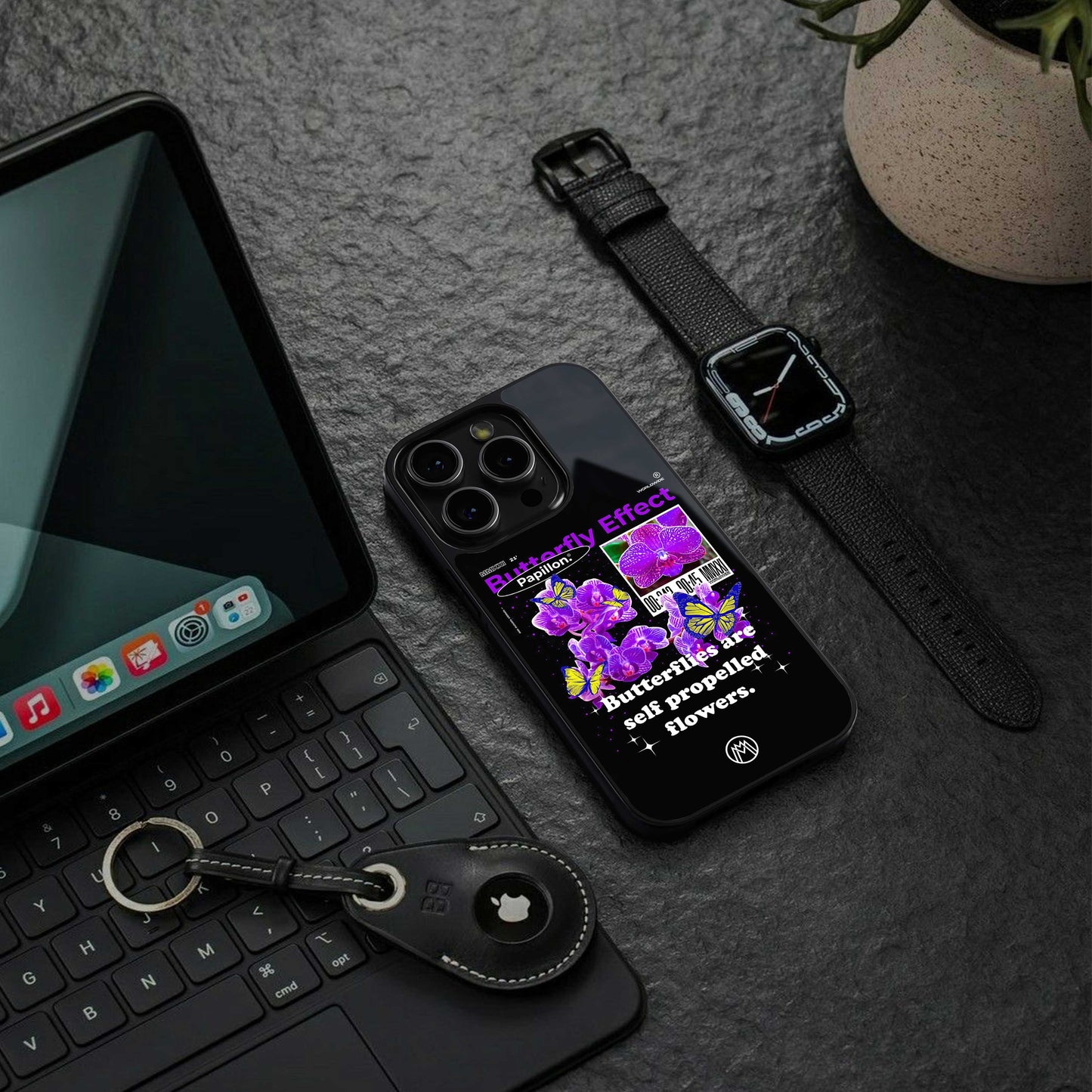 butterfly effect back phone cover | glass case for iphone 14