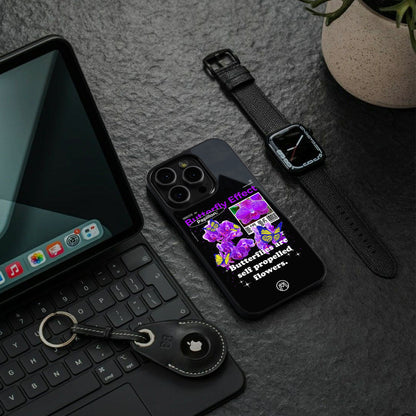 butterfly effect back phone cover | glass case for iphone 15 pro