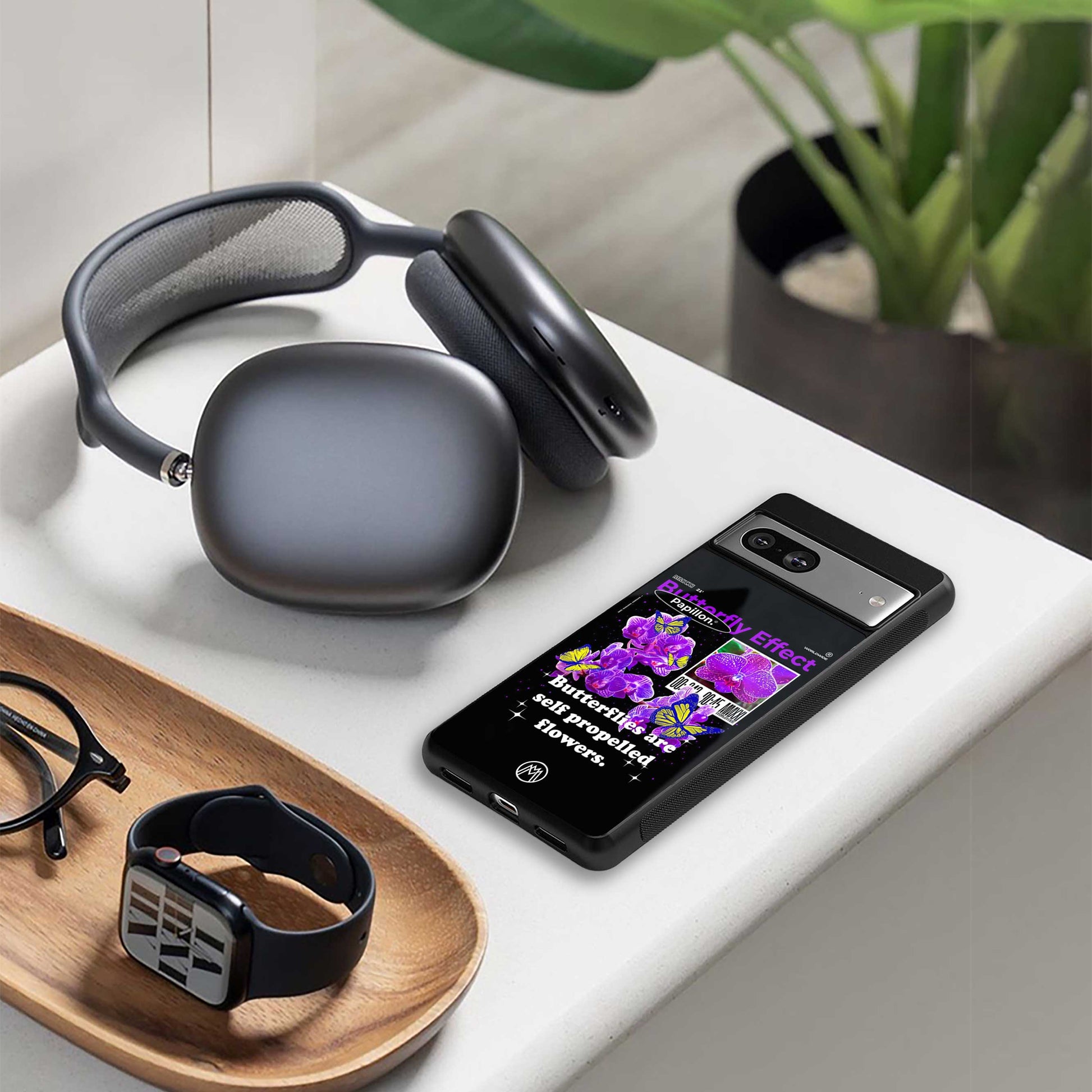 butterfly effect back phone cover | glass case for samsung galaxy s24 plus