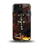 cactus jack brown back phone cover | glass case for iphone 13 pro max