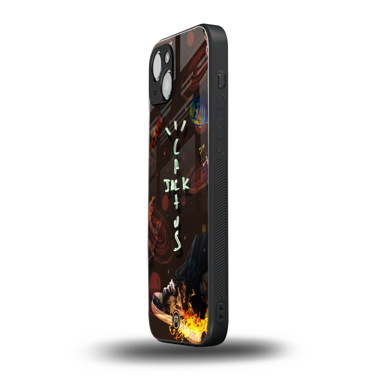 cactus jack brown back phone cover | glass case for iphone 14