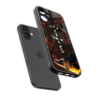 cactus jack brown back phone cover | glass case for iphone 16 plus