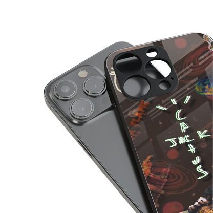 cactus jack brown back phone cover | glass case for iphone 13 mini