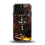 cactus jack brown back phone cover | glass case for iphone 16 pro