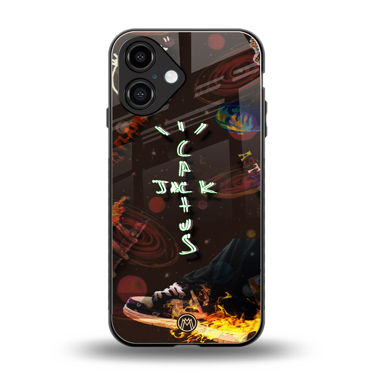 cactus jack brown back phone cover | glass case for iphone 16