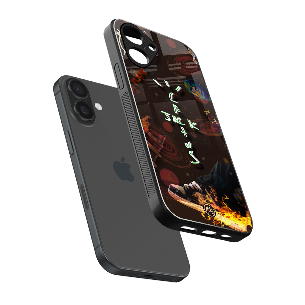 cactus jack brown back phone cover | glass case for iphone 16