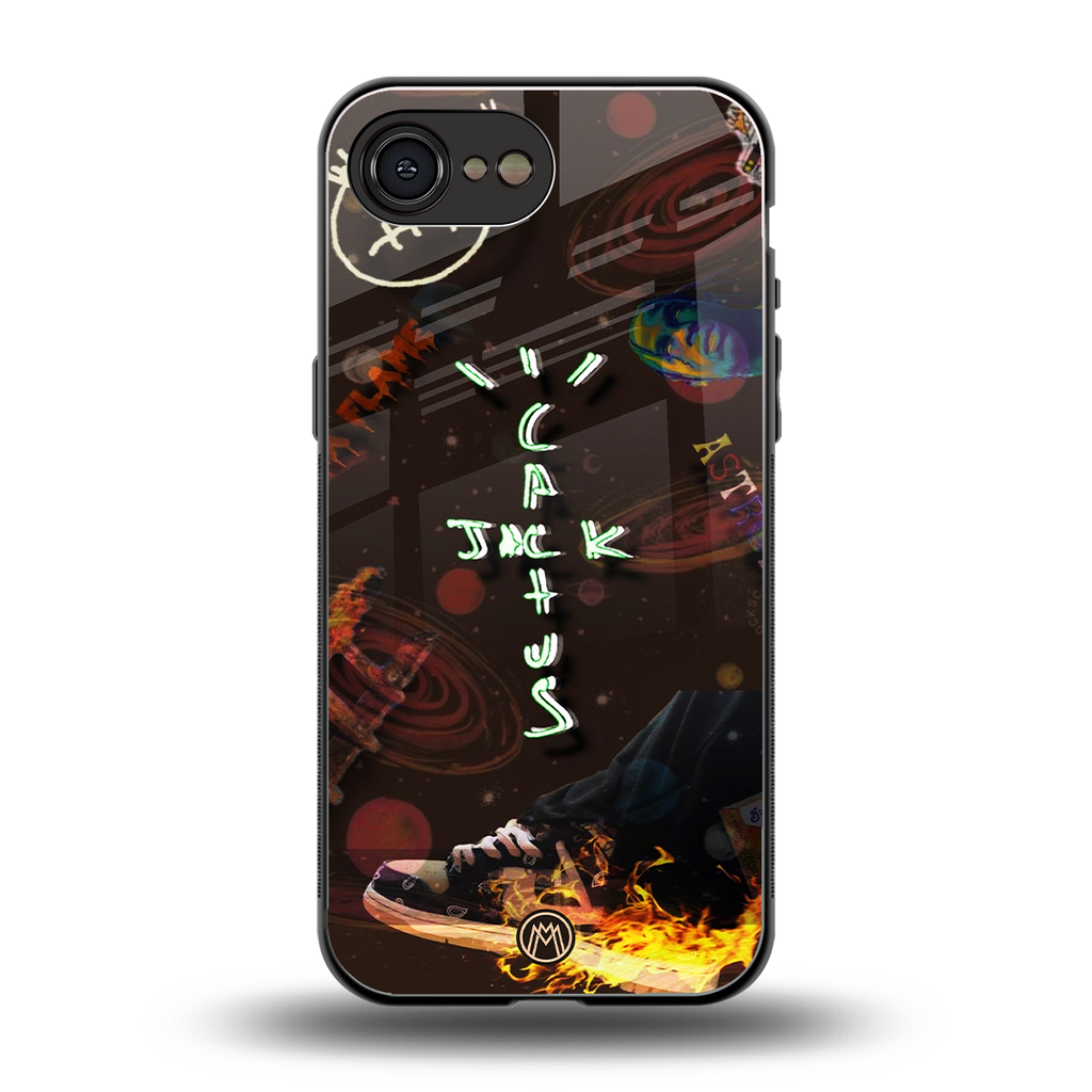 cactus jack brown back phone cover | glass case for iphone 16e