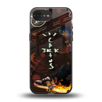 cactus jack brown back phone cover | glass case for iphone 16e