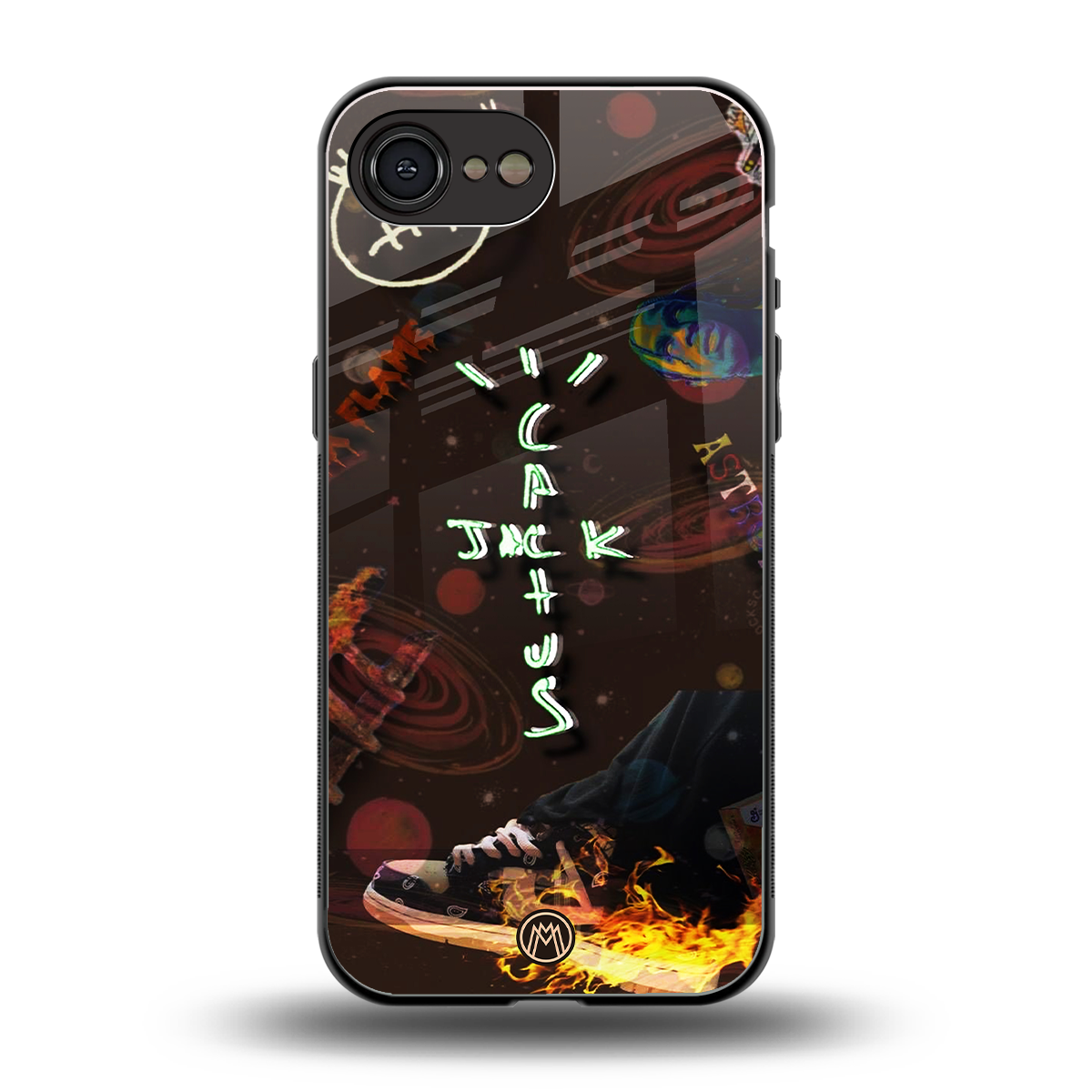 cactus jack brown back phone cover | glass case for iphone 16e