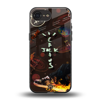 cactus jack brown back phone cover | glass case for iphone 16e