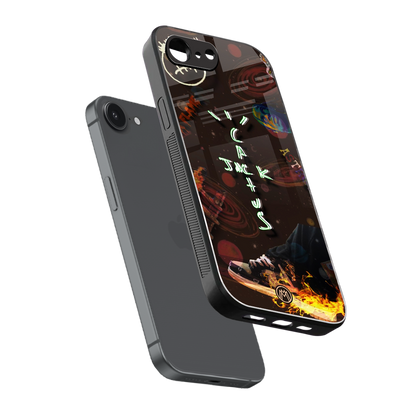 cactus jack brown back phone cover | glass case for iphone 16e