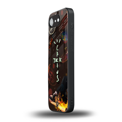 cactus jack brown back phone cover | glass case for iphone 16e