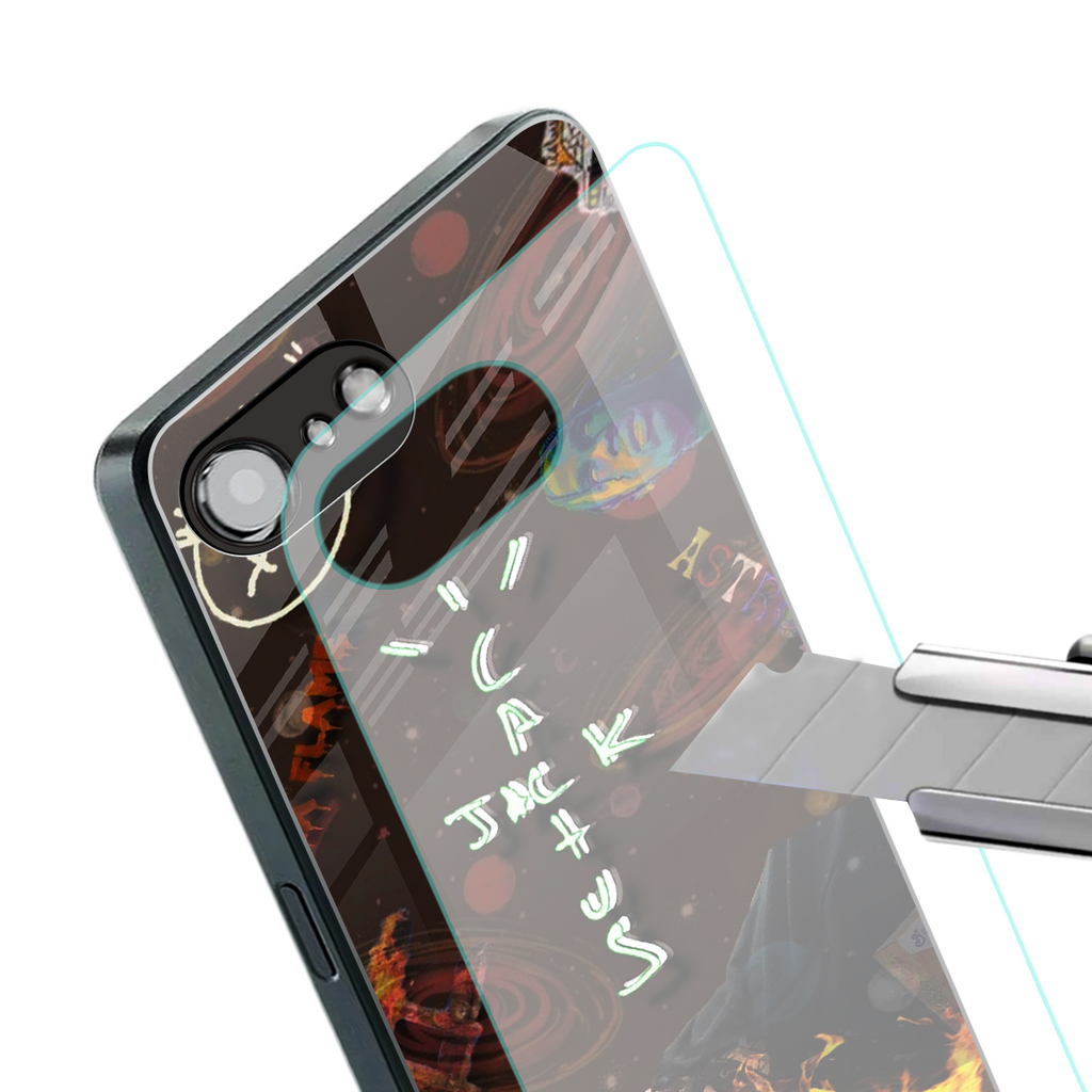 cactus jack brown back phone cover | glass case for iphone 16e