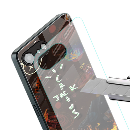cactus jack brown back phone cover | glass case for iphone 16e