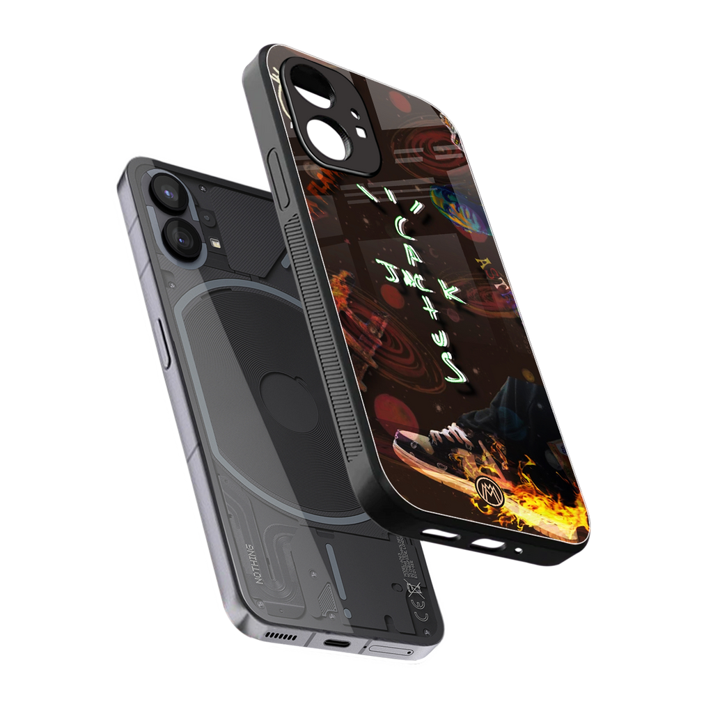 cactus jack brown back phone cover | glass case for nothing phone 1