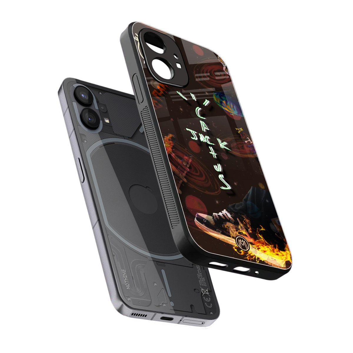 cactus jack brown back phone cover | glass case for nothing phone 1