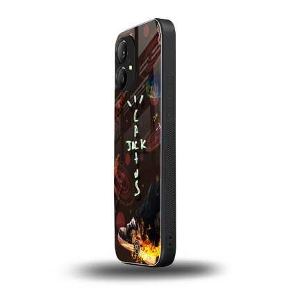 cactus jack brown back phone cover | glass case for nothing phone 1