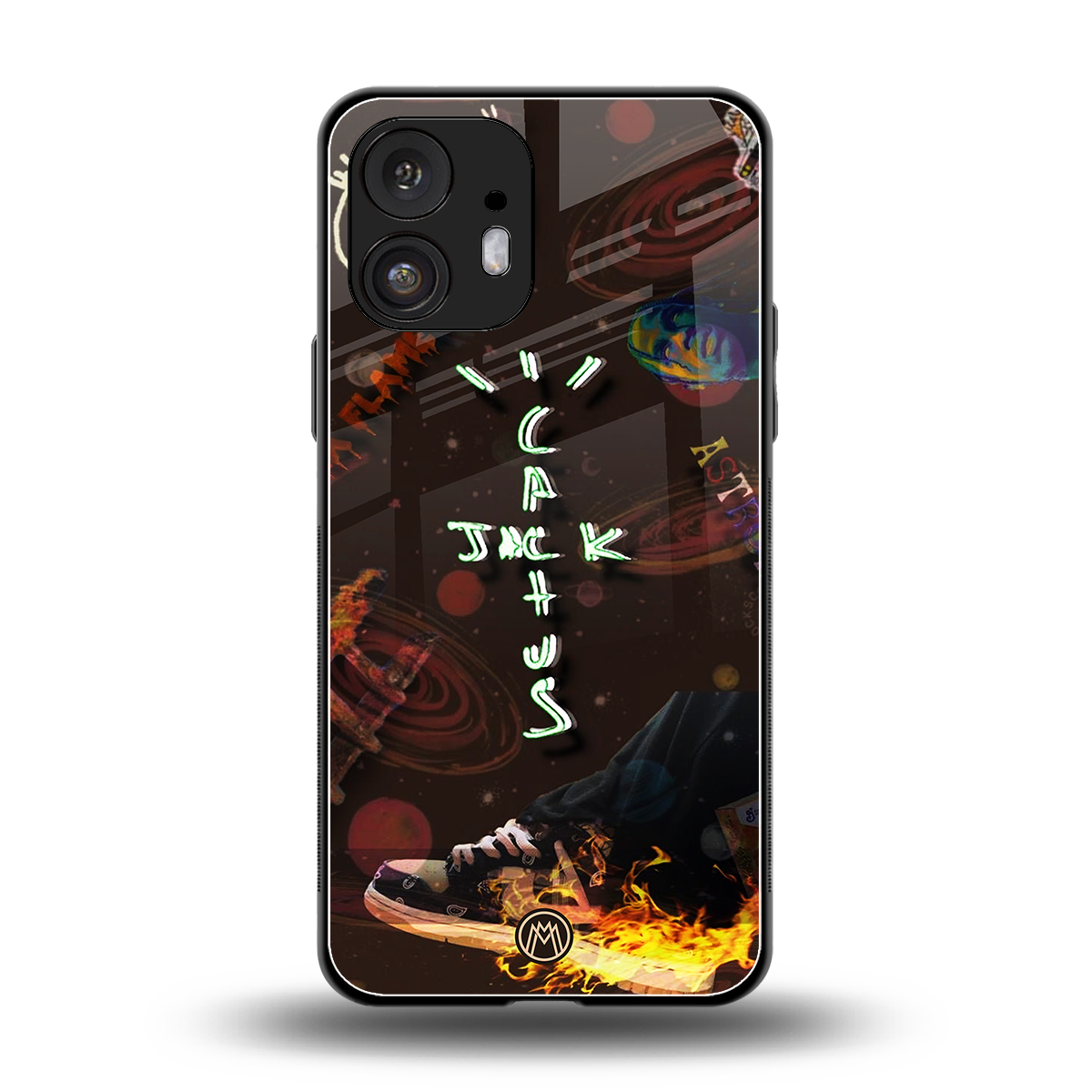 cactus jack brown back phone cover | glass case for nothing phone 2