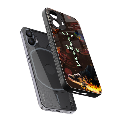 cactus jack brown back phone cover | glass case for nothing phone 2