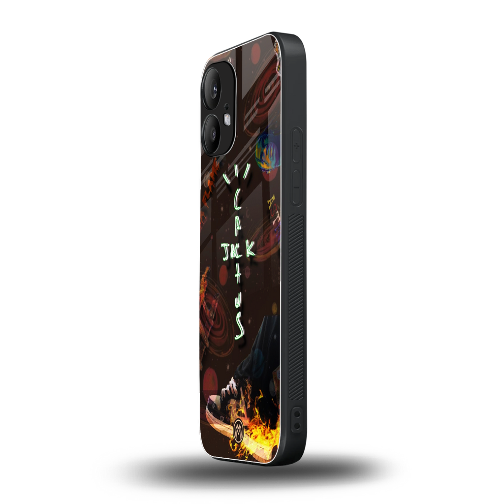 cactus jack brown back phone cover | glass case for nothing phone 2