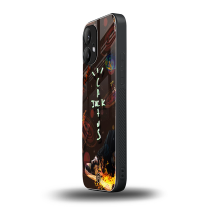 cactus jack brown back phone cover | glass case for nothing phone 2