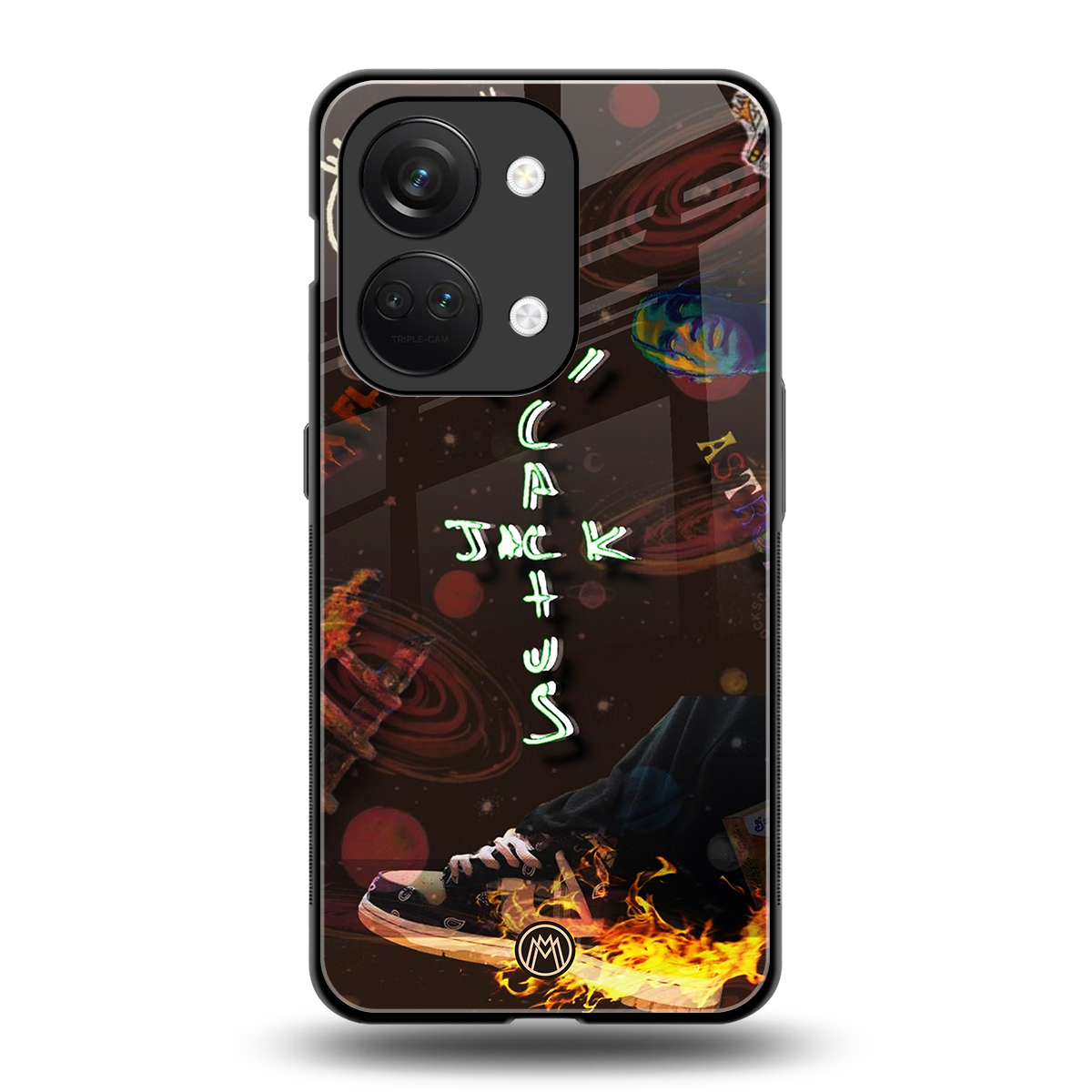cactus jack brown back phone cover | glass case for oneplus nord 3