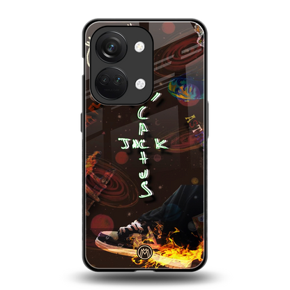 cactus jack brown back phone cover | glass case for oneplus nord 3